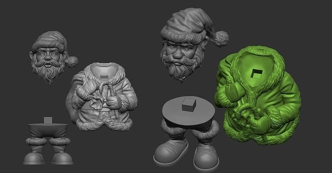 Santa claus 3d print STL  3D print model