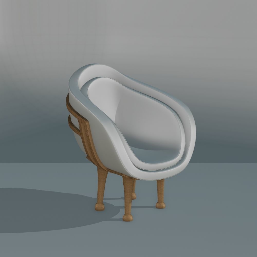Arm chair  3D model_2