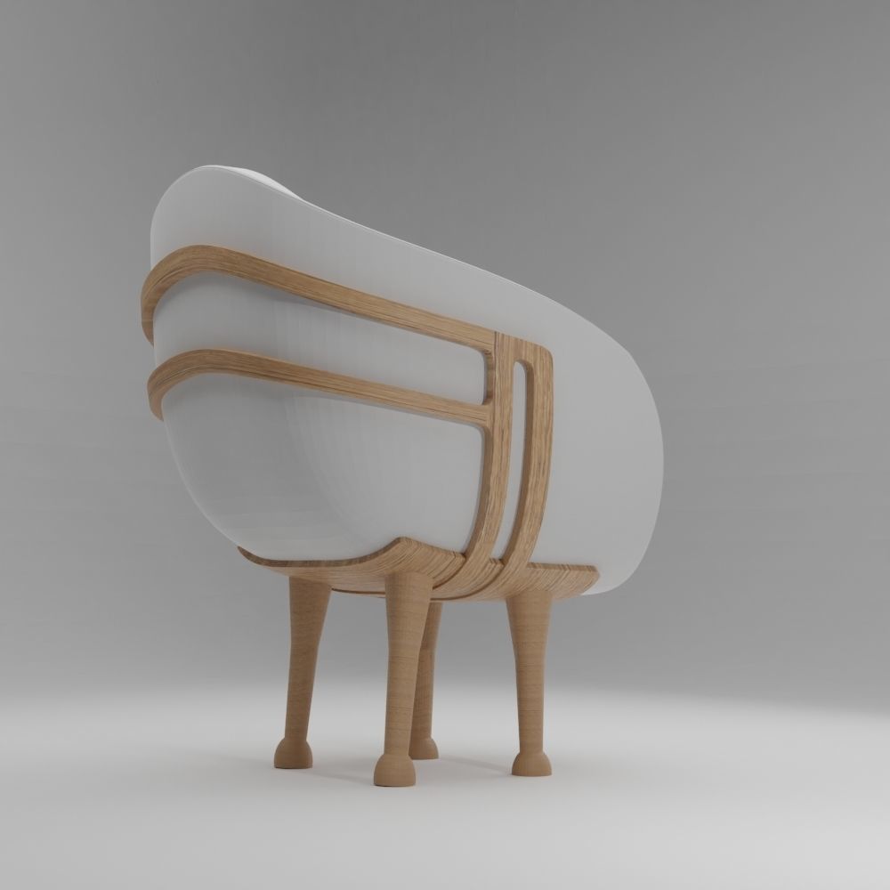 Arm chair  3D model_1