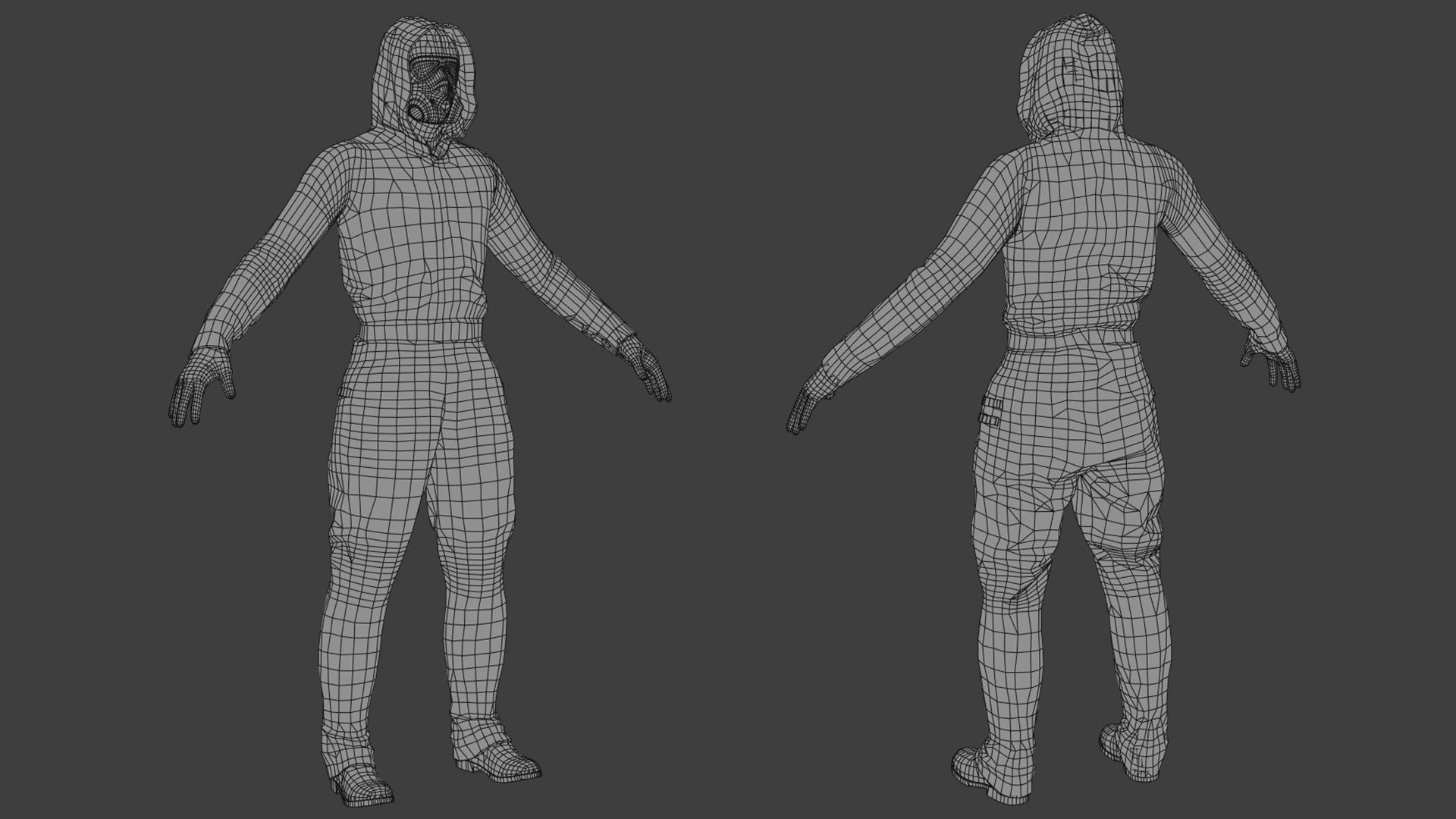 Post Apocalyptic Survivor Low-poly 3D model_18