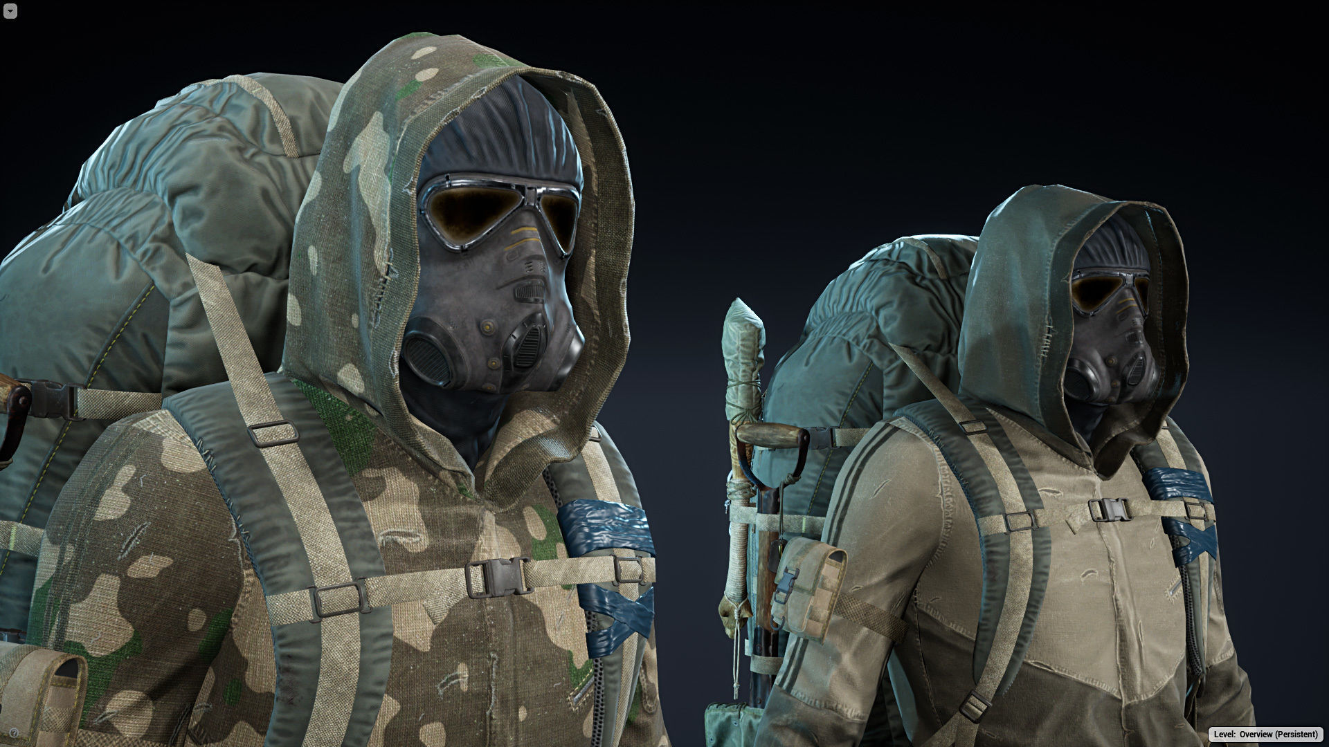 Post Apocalyptic Survivor Low-poly 3D model_4