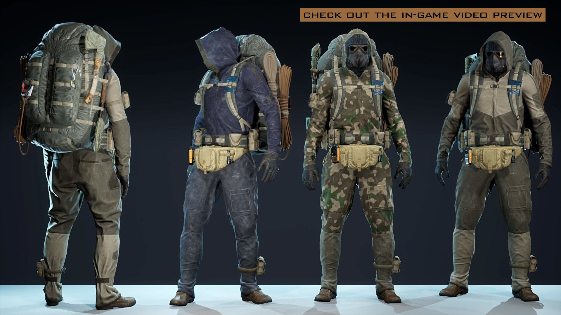 Post Apocalyptic Survivor Low-poly 3D model_3