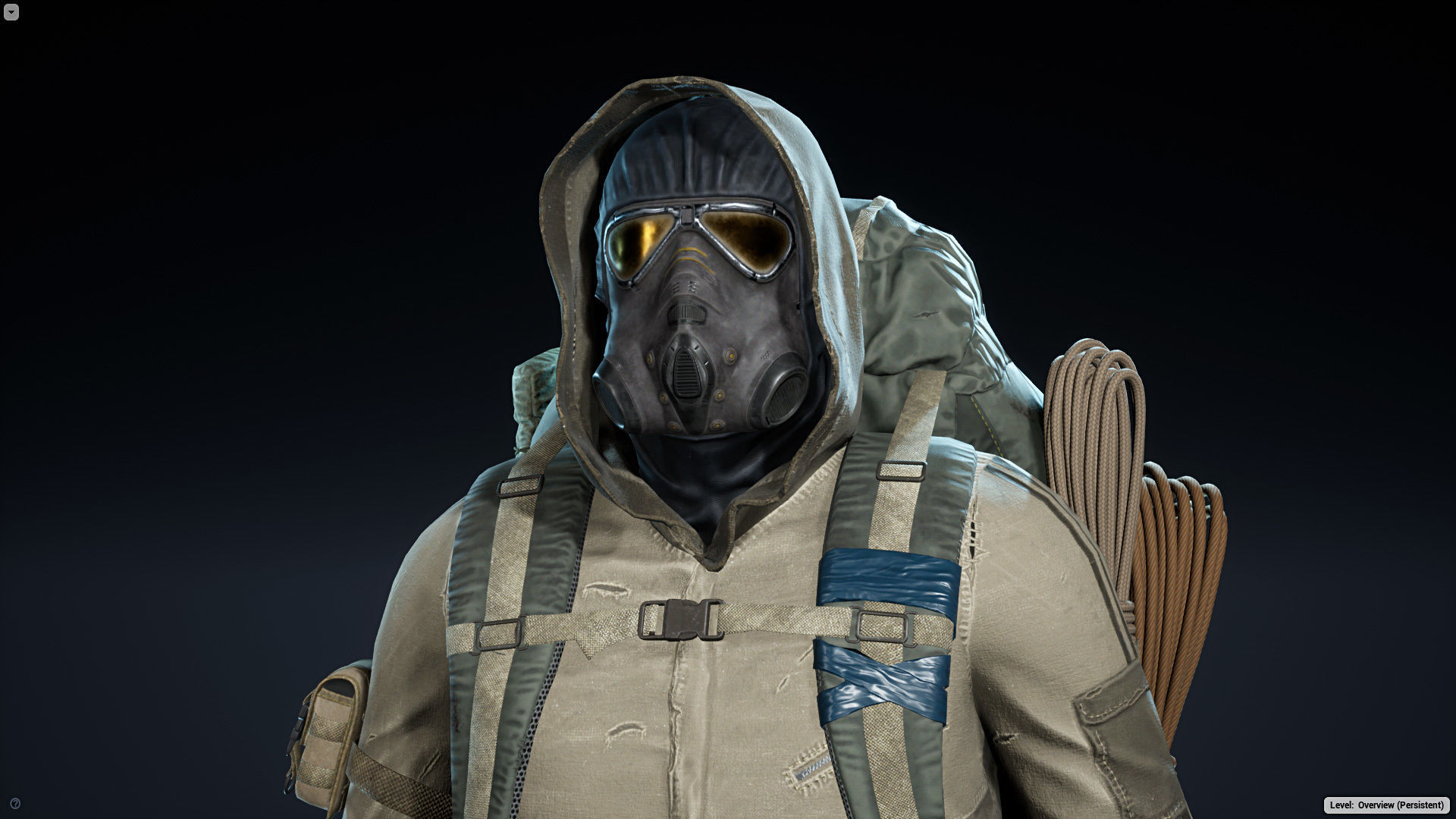 Post Apocalyptic Survivor Low-poly 3D model_5