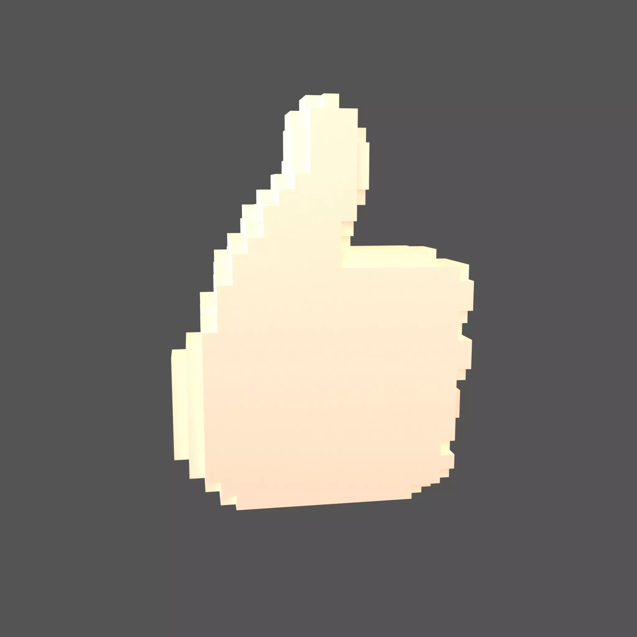 Voxel Like Button v1 003 Low-poly 3D model_0