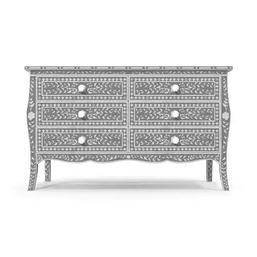 Amira Mosaic Wide Dresser Grey Free 3D model