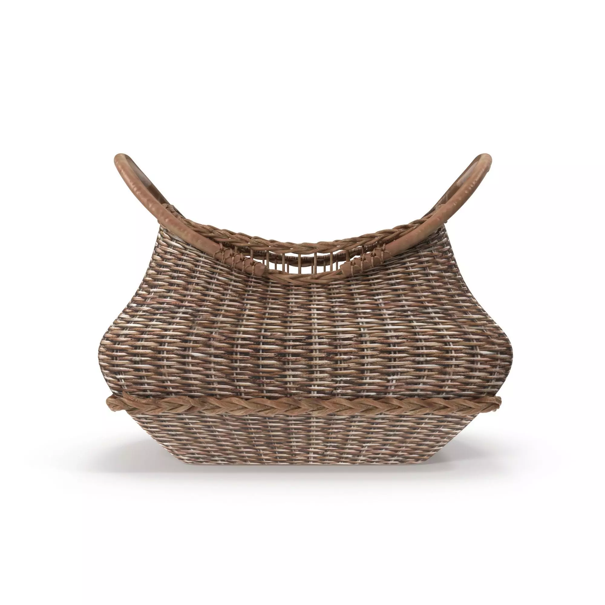 Jacquelyne Wood Handled Basket Free 3D model_0