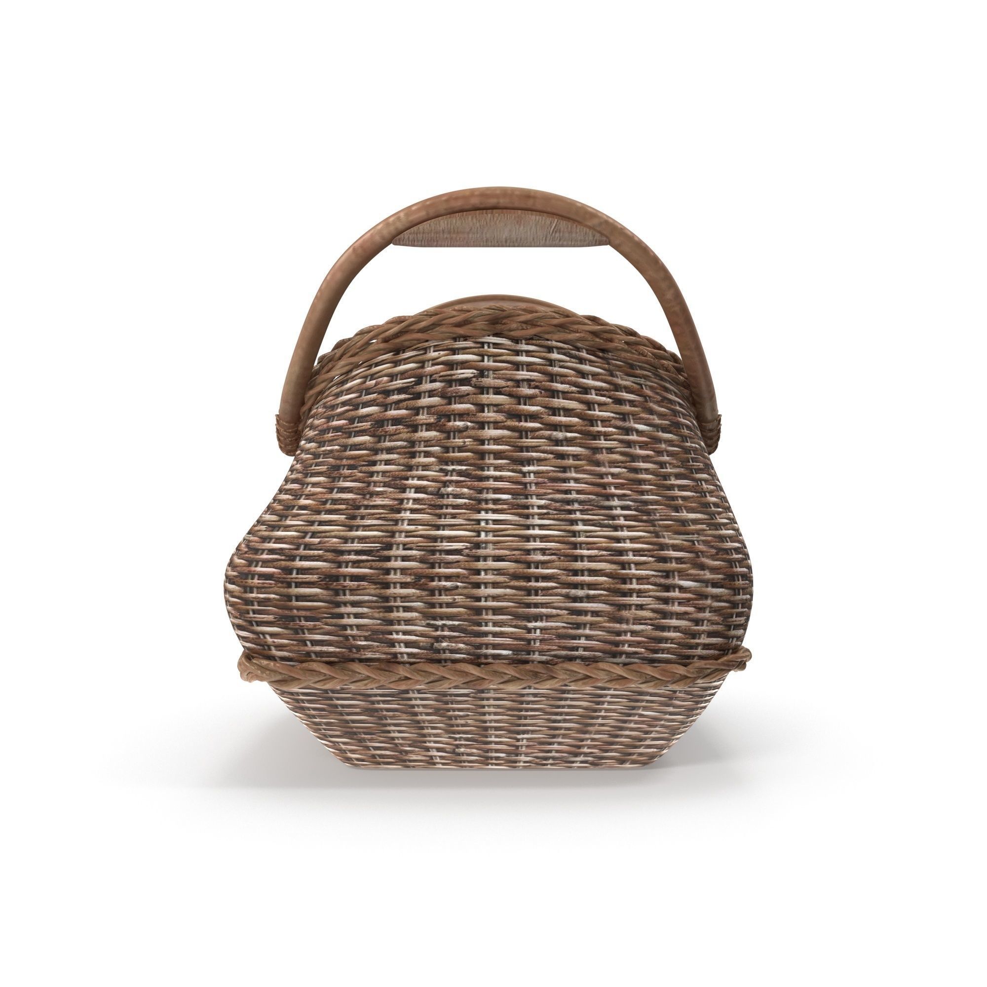 Jacquelyne Wood Handled Basket Free 3D model_4