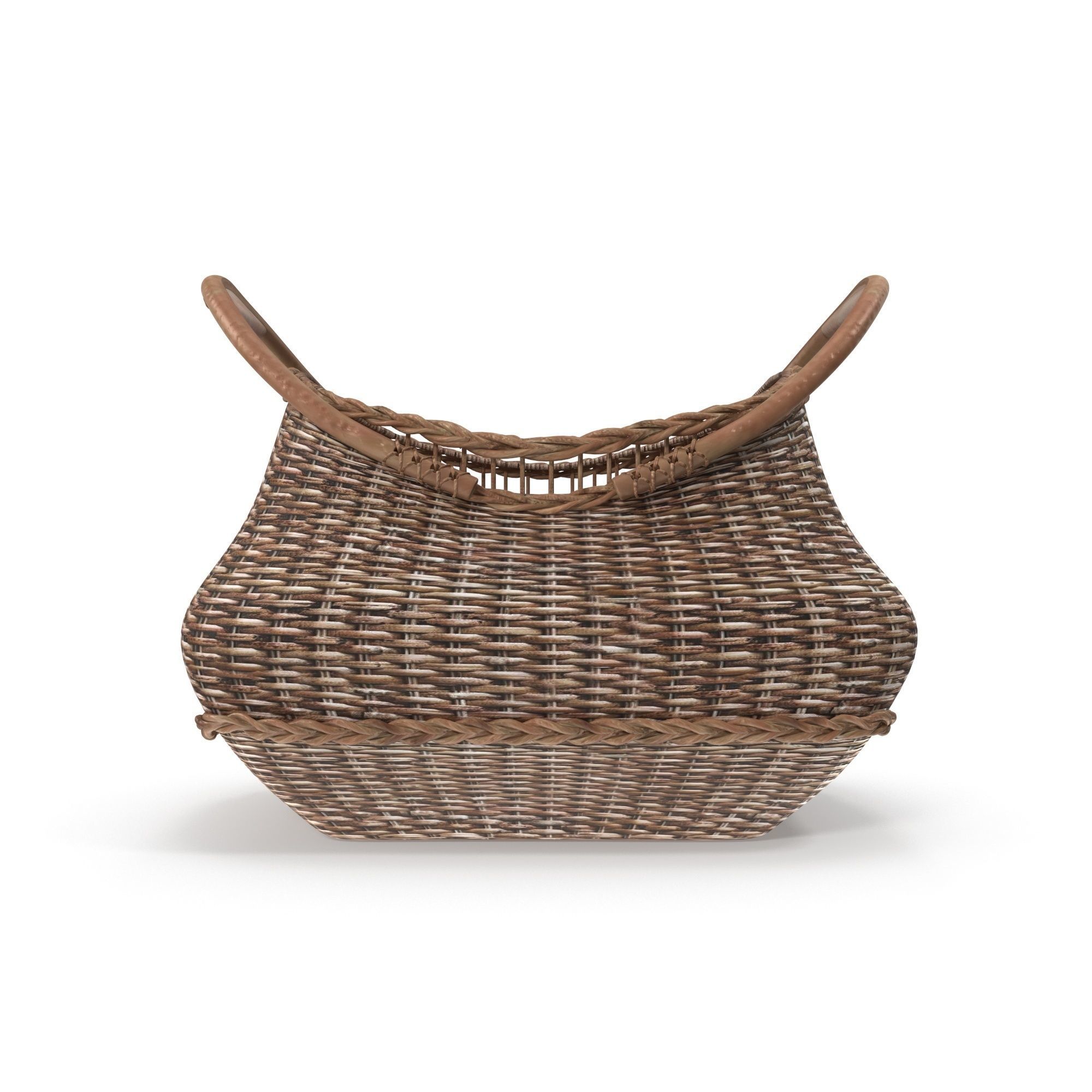 Jacquelyne Wood Handled Basket Free 3D model_5