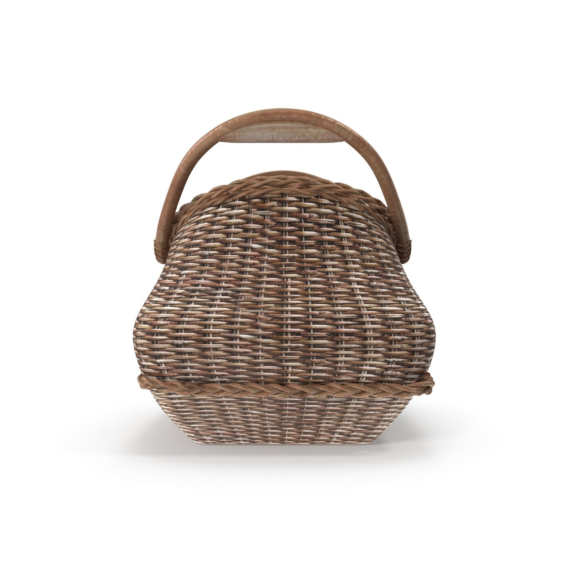 Jacquelyne Wood Handled Basket Free 3D model_6
