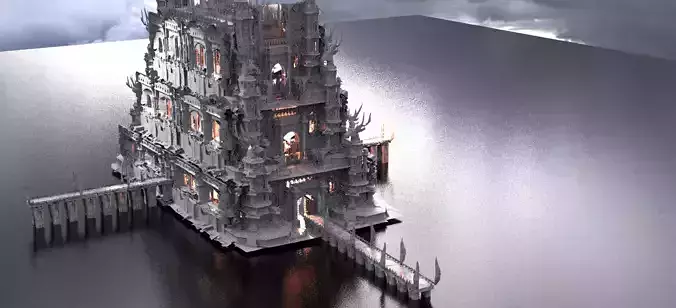 Elite mansion castle 3D model