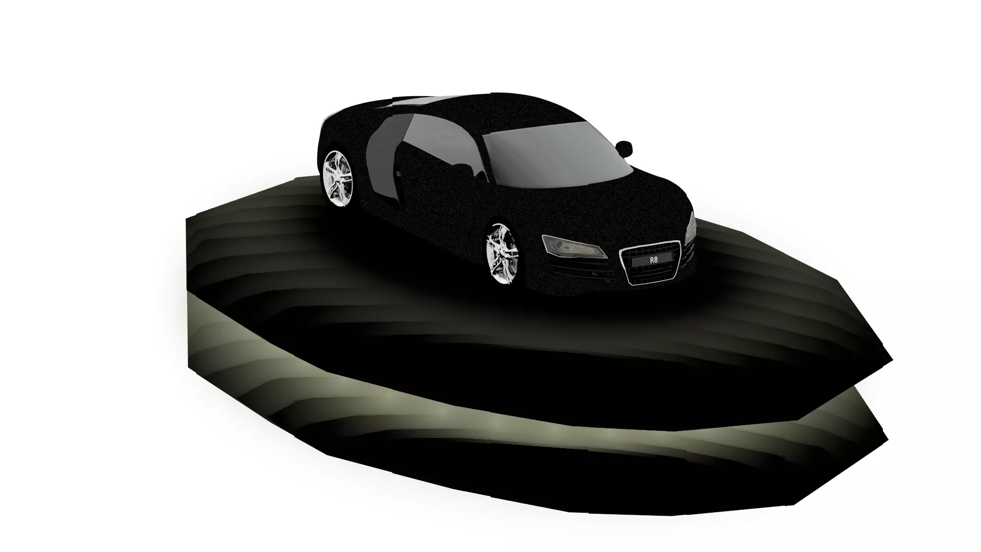 Black Audi R8 Car 3D print model