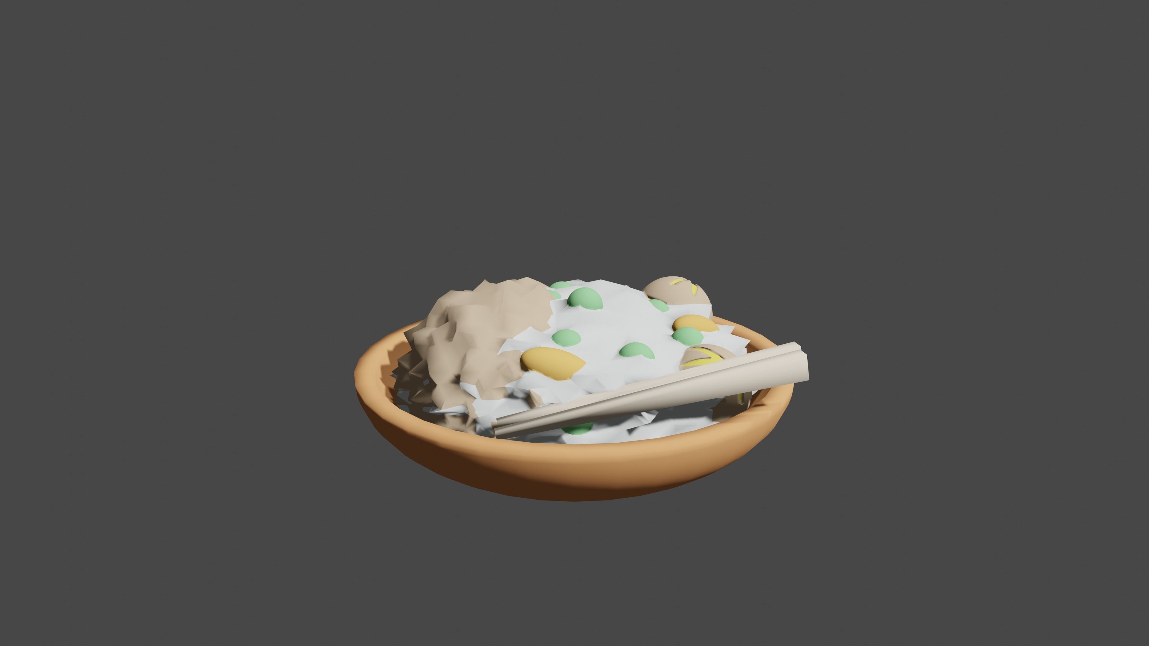 Rice with vegetables WOU Kit 3D model