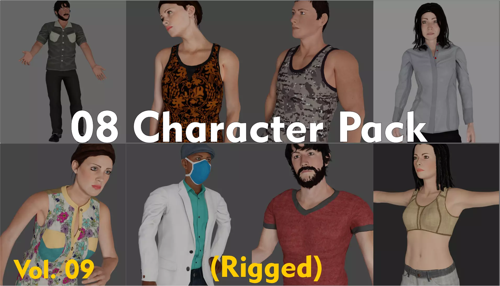 08 Character Pack Vol 9 3D model_0