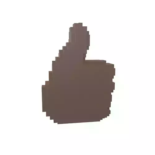 Voxel Like Button v1 006 Low-poly 3D model Voxel Like Button v1 006 Low-poly 3D model