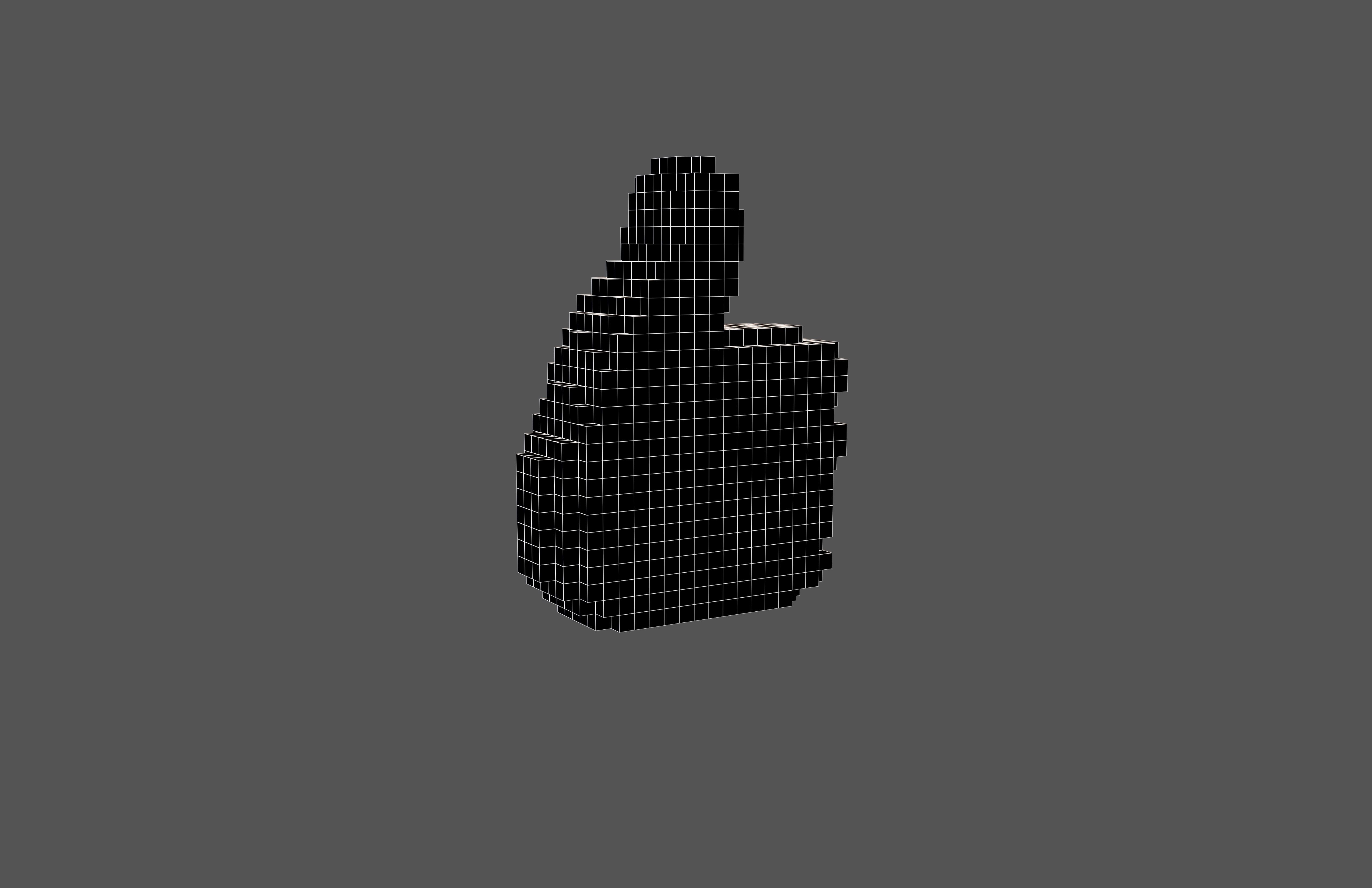 Voxel Like Button v1 006 Low-poly 3D model_4