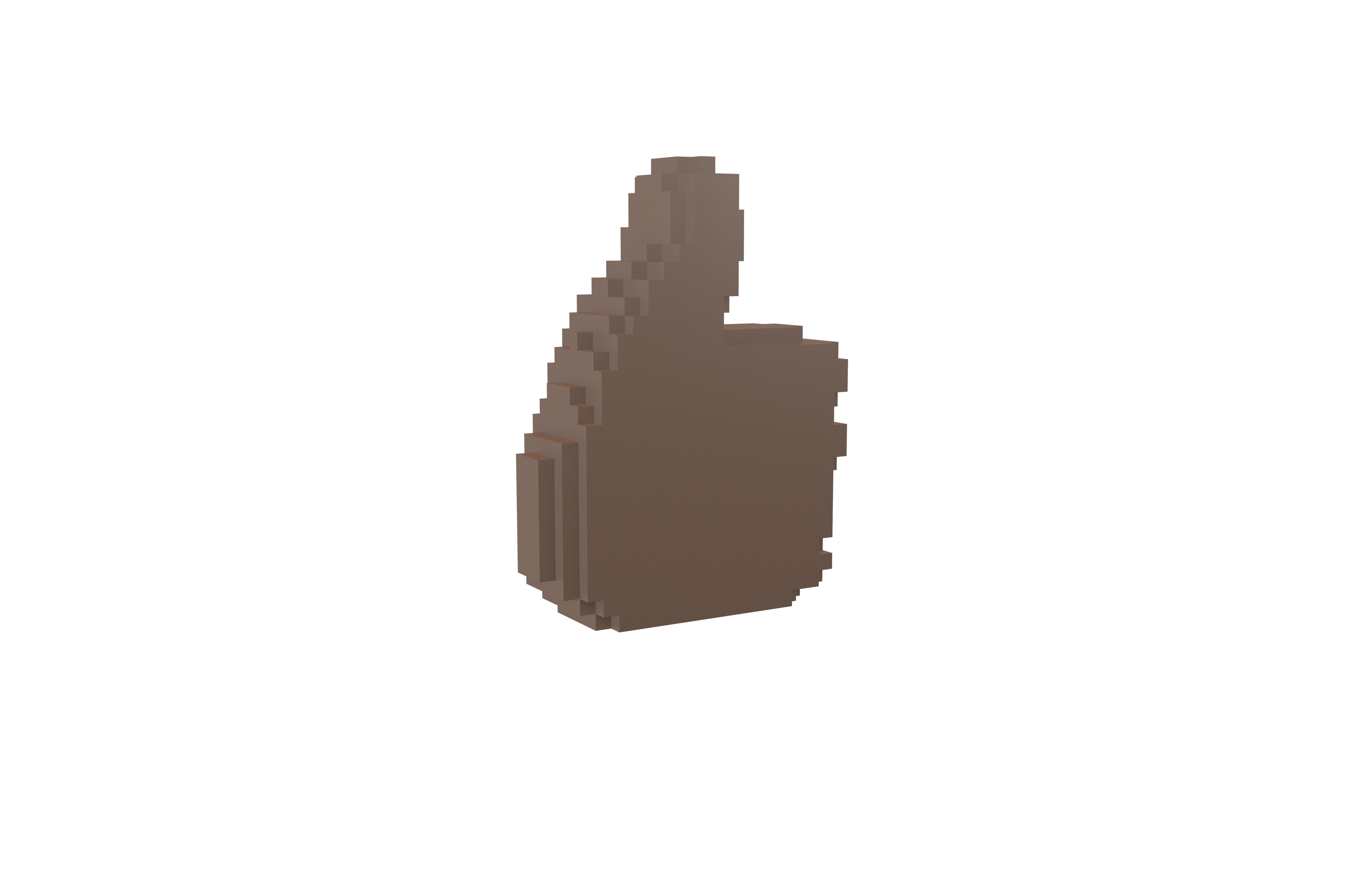 Voxel Like Button v1 006 Low-poly 3D model_1