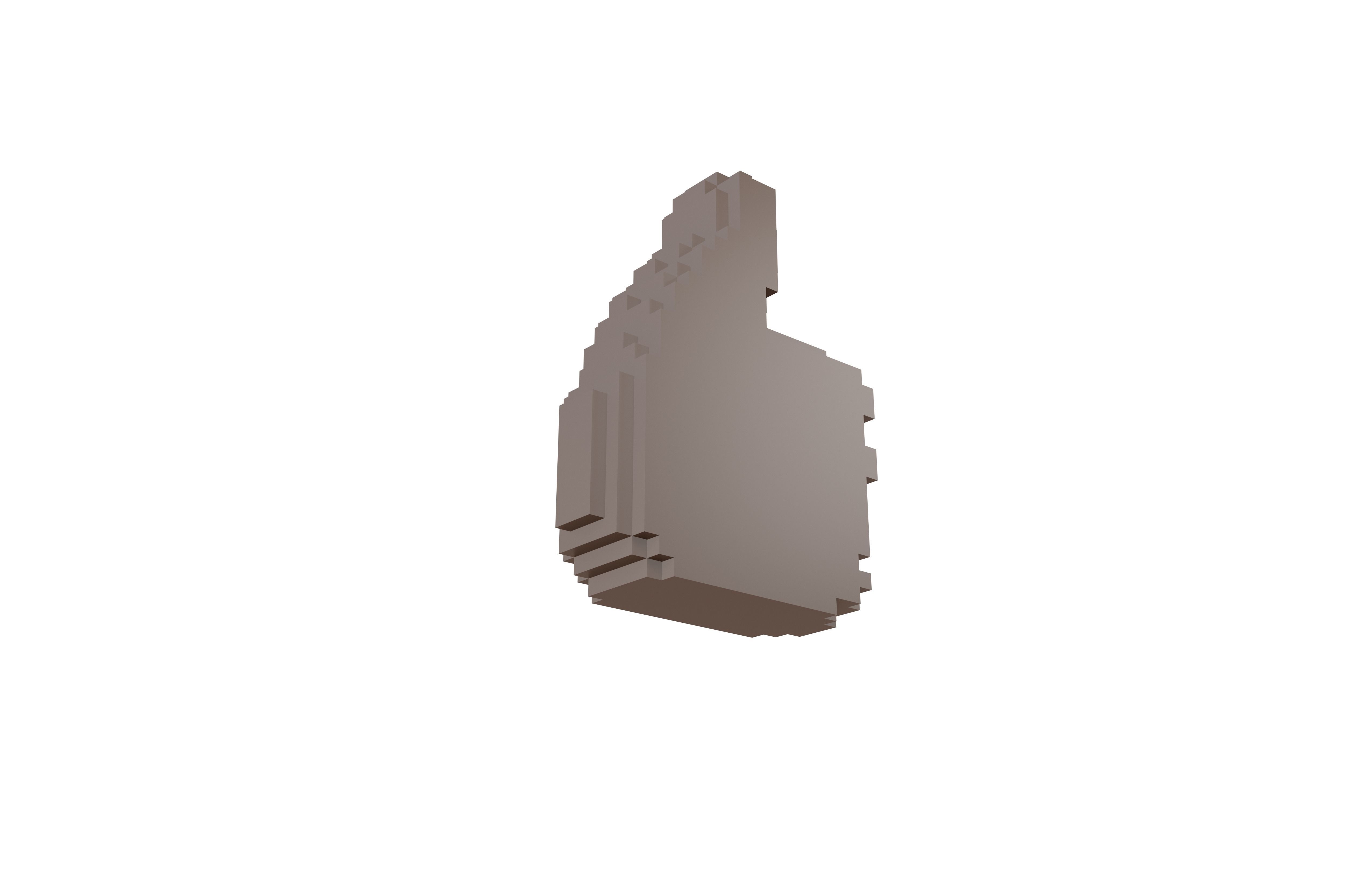 Voxel Like Button v1 006 Low-poly 3D model_2