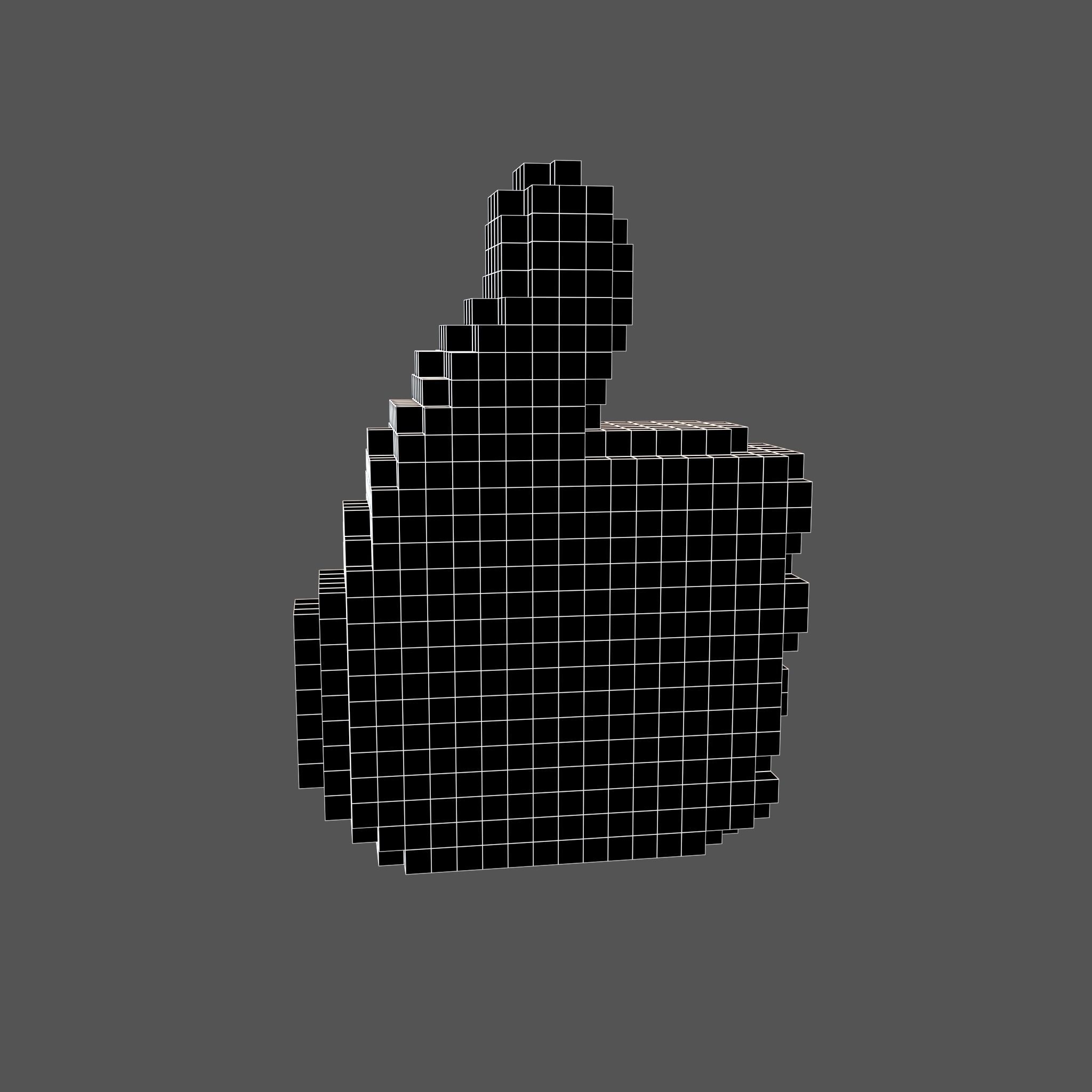 Voxel Like Button v1 006 Low-poly 3D model_6