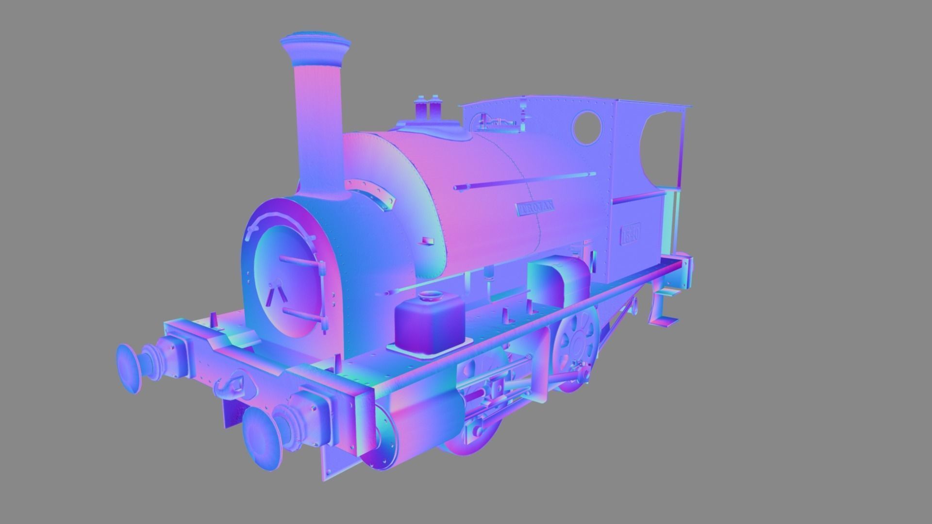 Avonside 0-4-0st TROJAN Low-poly 3D model_10