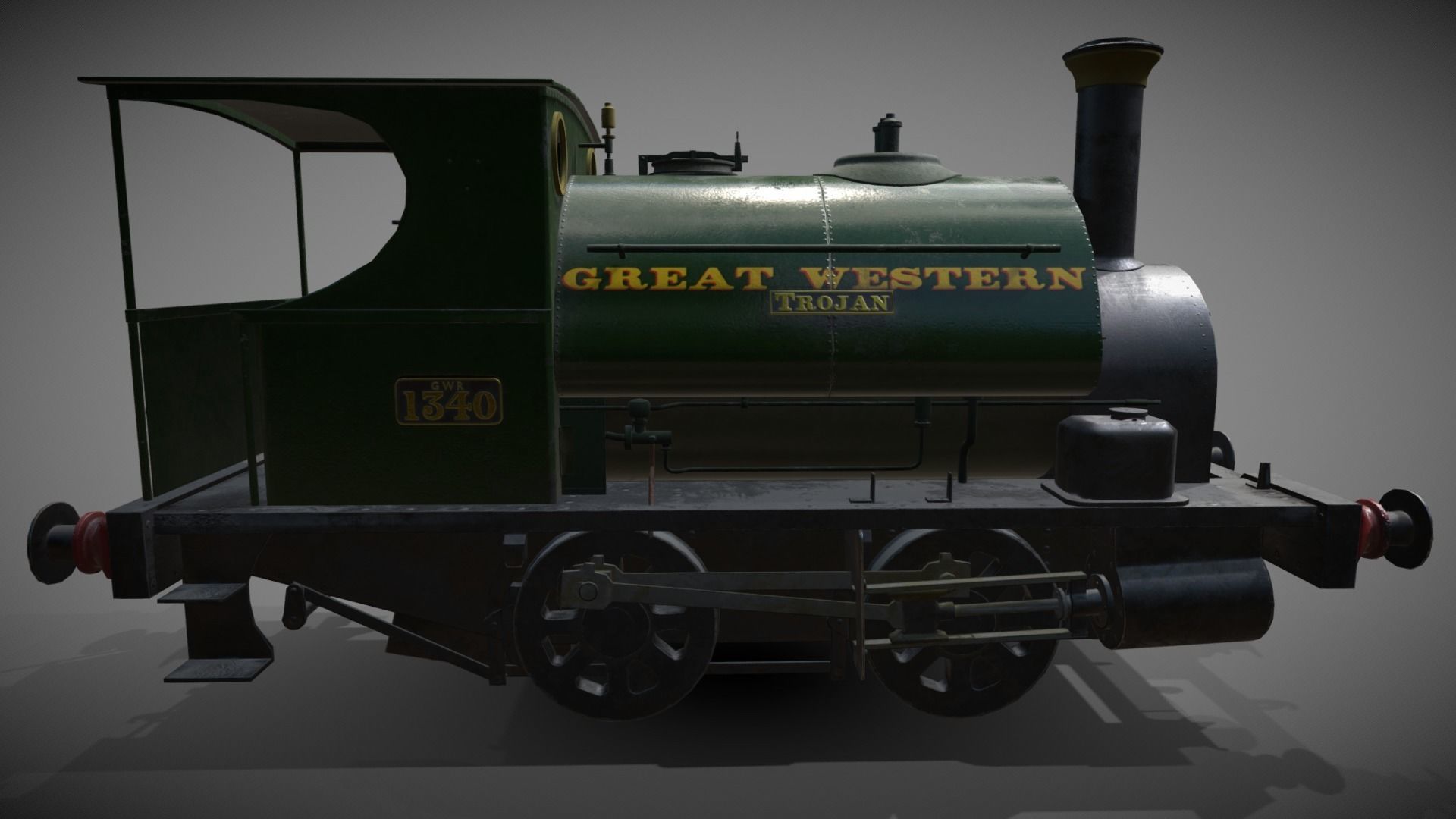 Avonside 0-4-0st TROJAN Low-poly 3D model_6