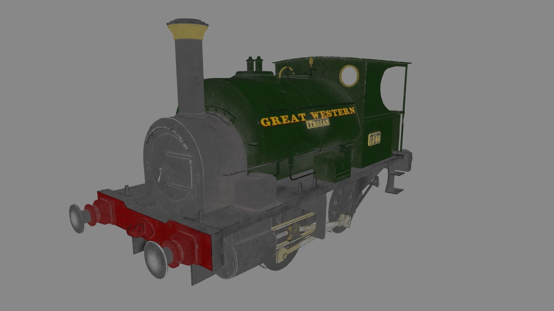 Avonside 0-4-0st TROJAN Low-poly 3D model_12