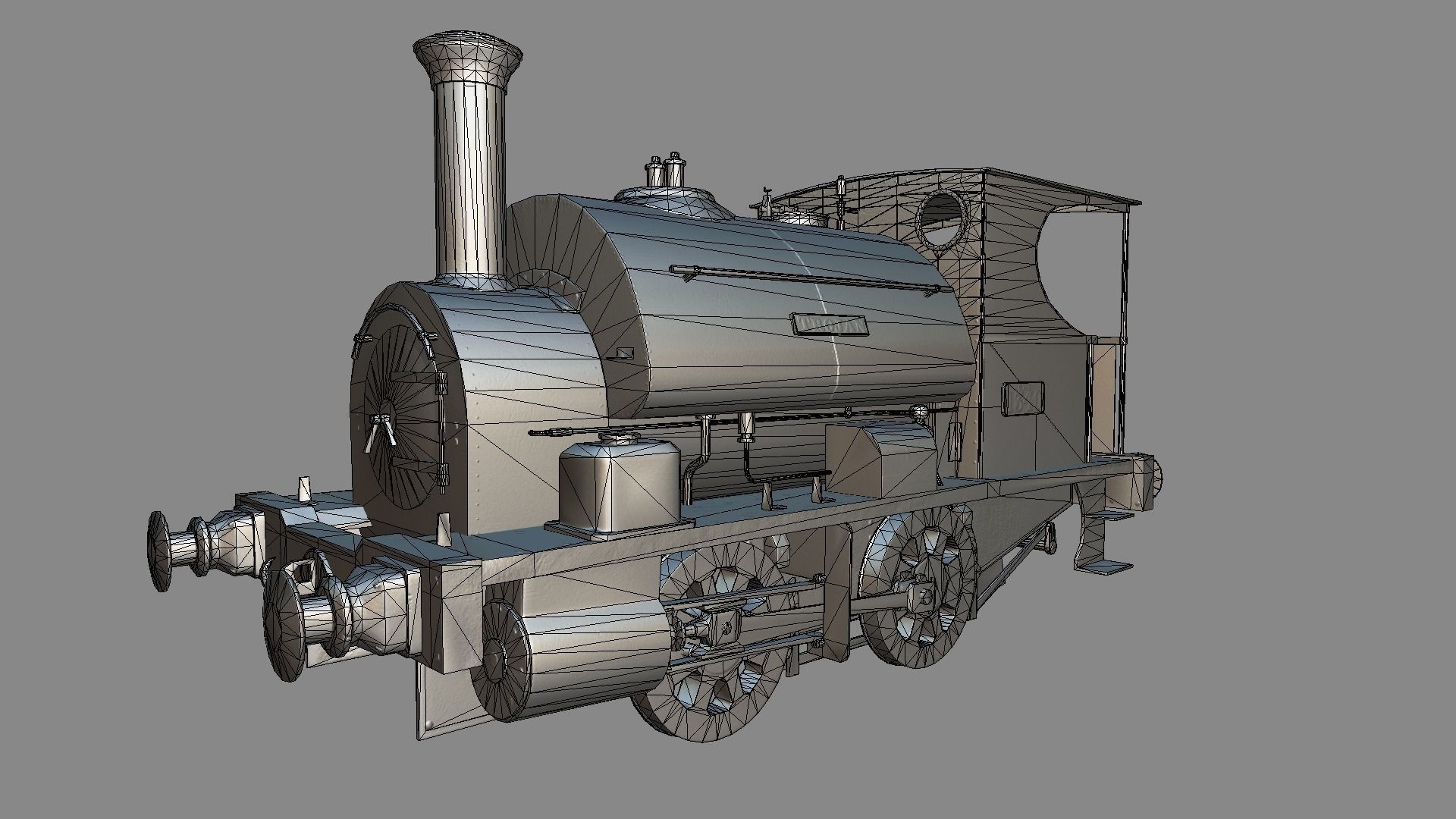 Avonside 0-4-0st TROJAN Low-poly 3D model_13