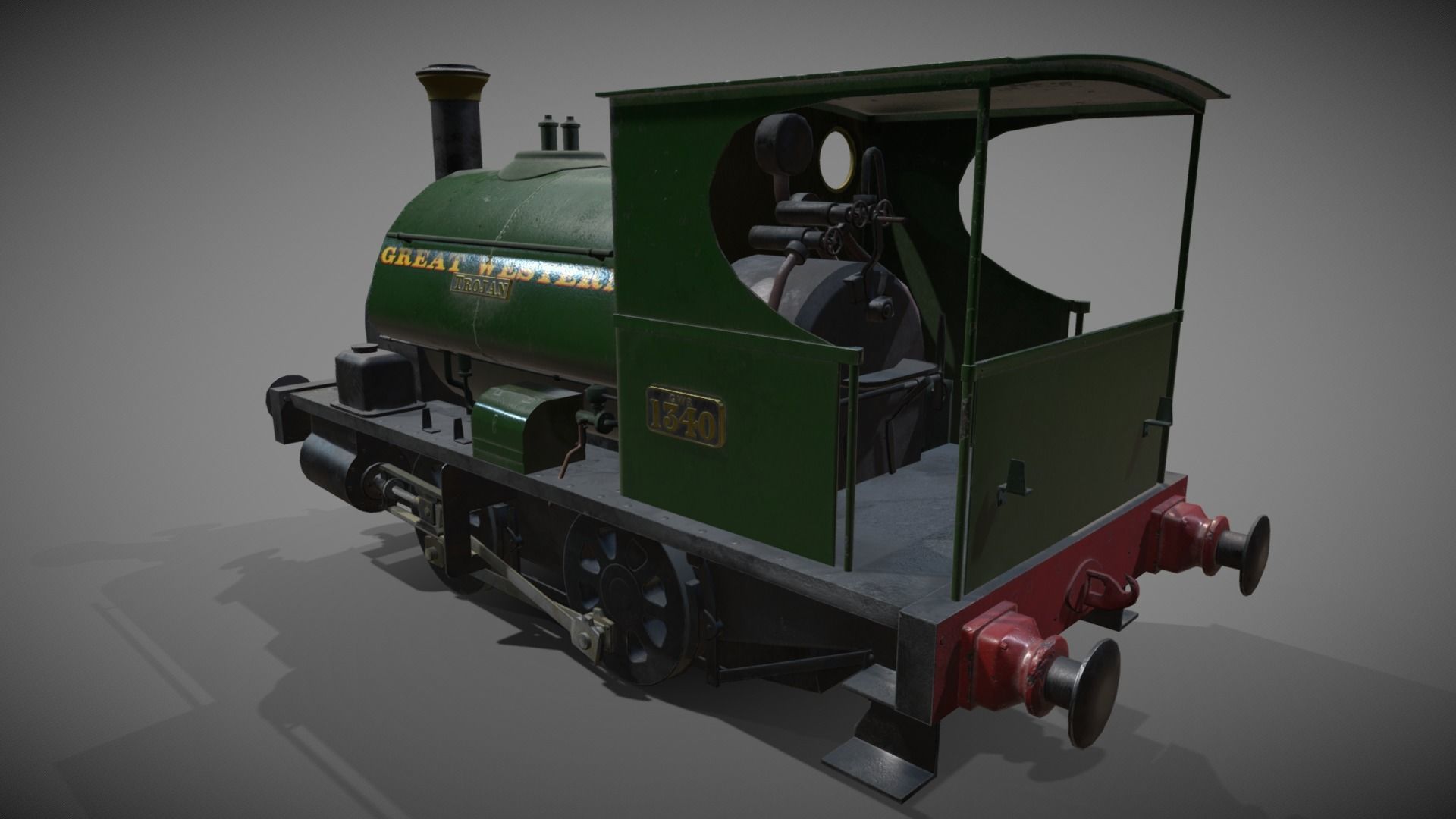 Avonside 0-4-0st TROJAN Low-poly 3D model_3