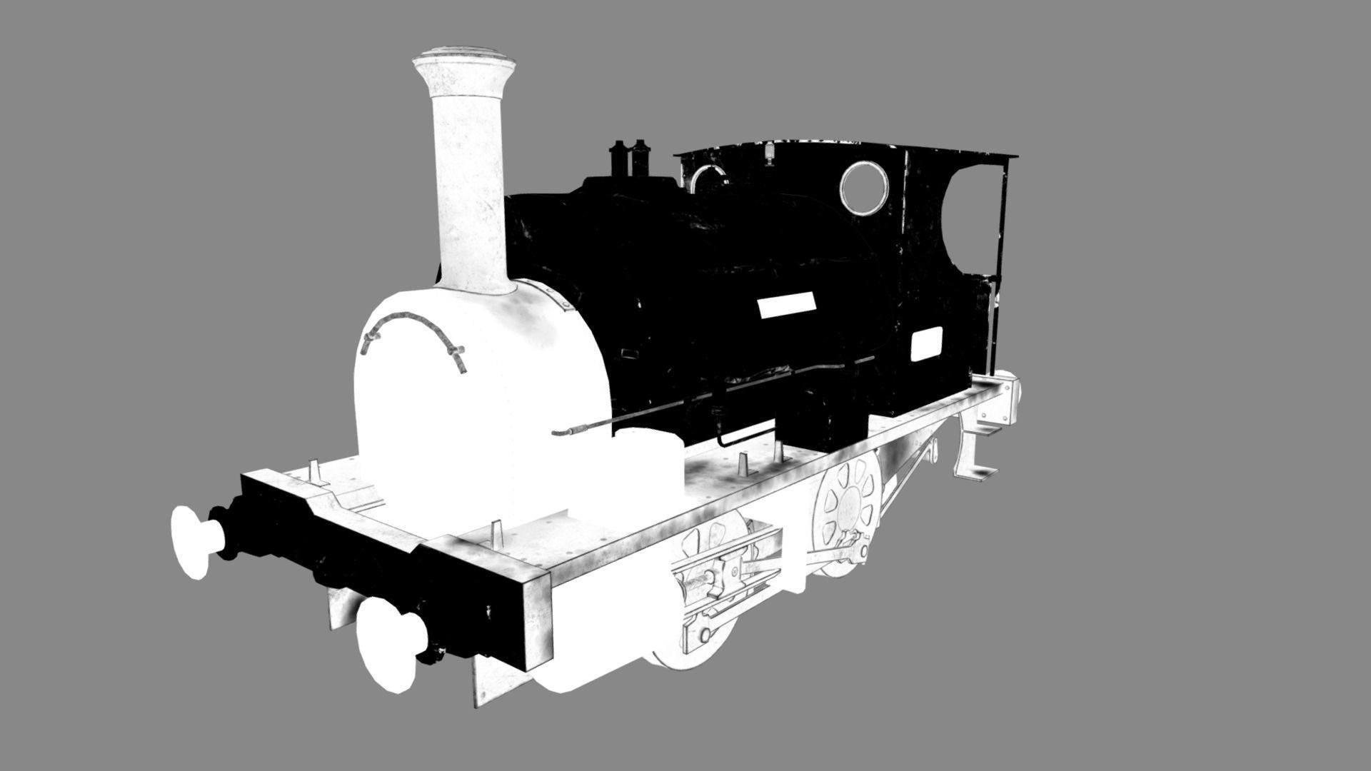 Avonside 0-4-0st TROJAN Low-poly 3D model_8