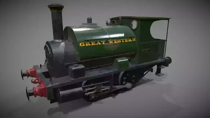 Avonside 0-4-0st TROJAN Low-poly 3D model