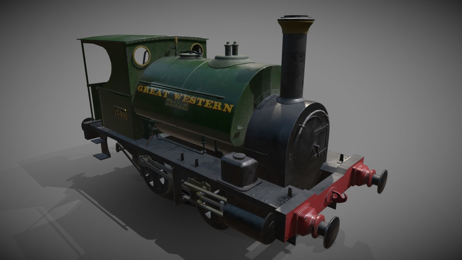 Avonside 0-4-0st TROJAN Low-poly 3D model_1