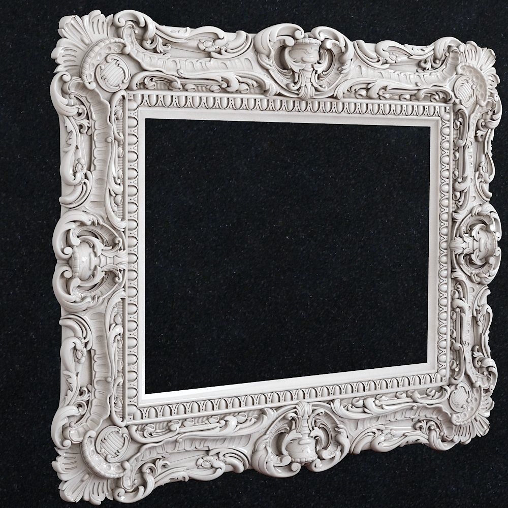 Carved Picture Frame Frame baroque Mirror 3D print model_1