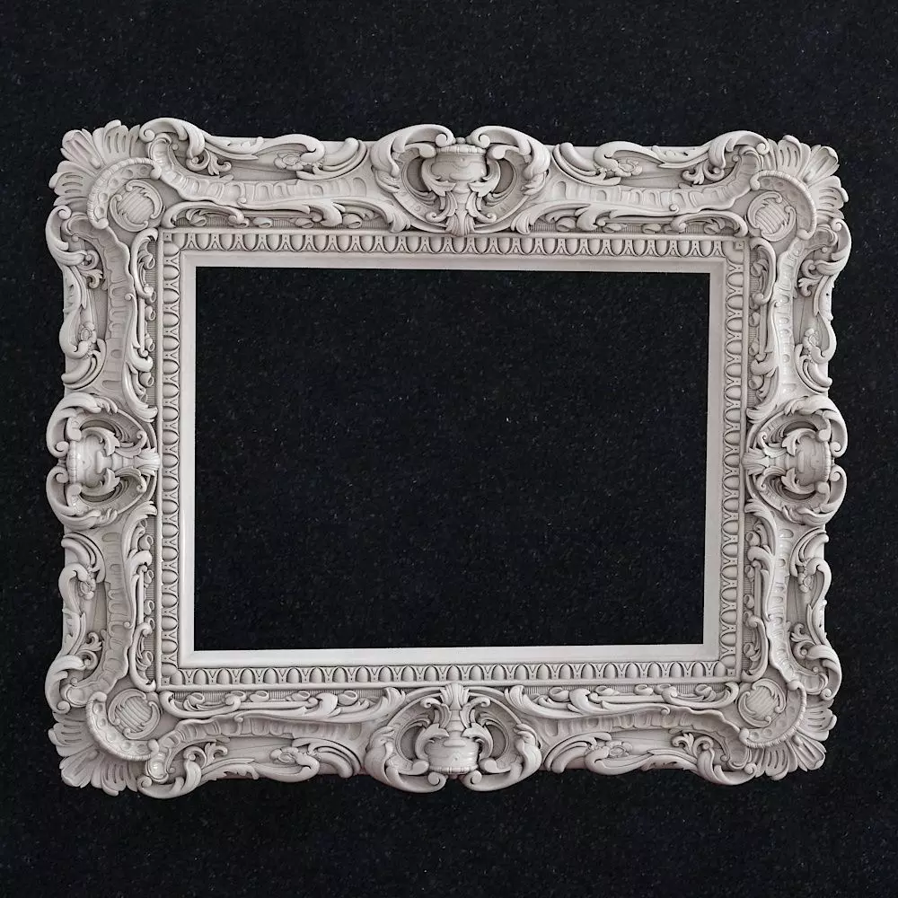 Carved Picture Frame Frame baroque Mirror 3D print model_0