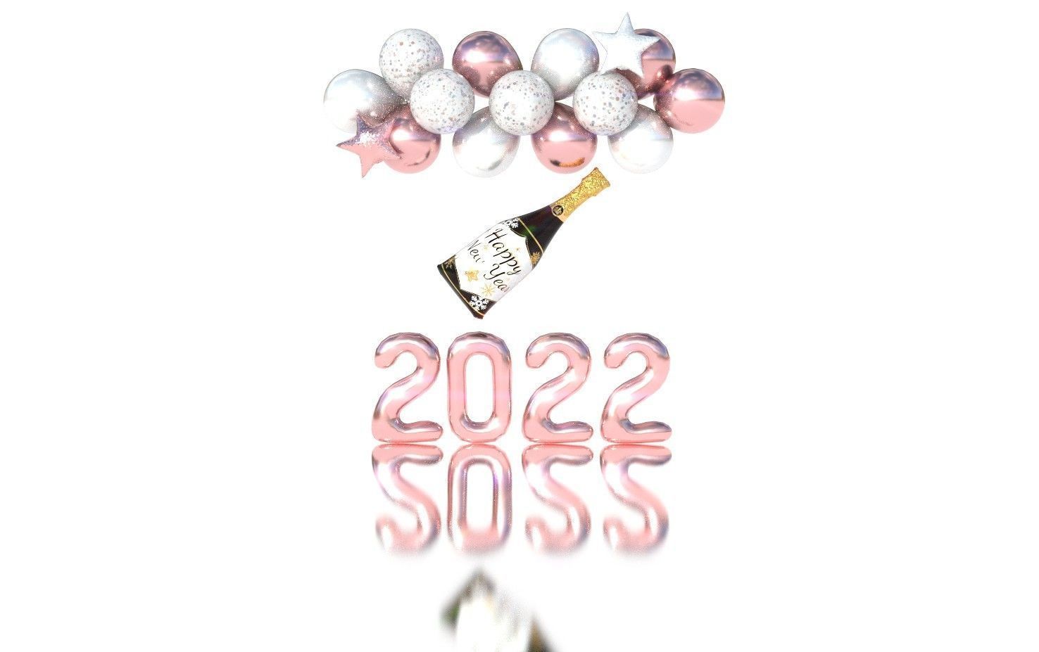 BALLOONS NEW YEAR 3D model_2