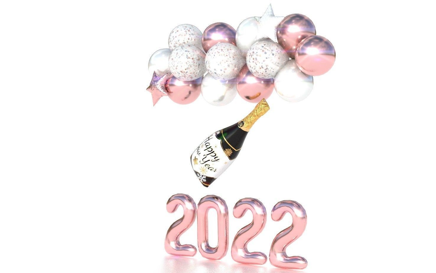 BALLOONS NEW YEAR 3D model_3