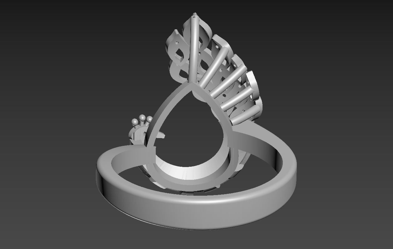 Peacock Ring R 58 3D print model_9
