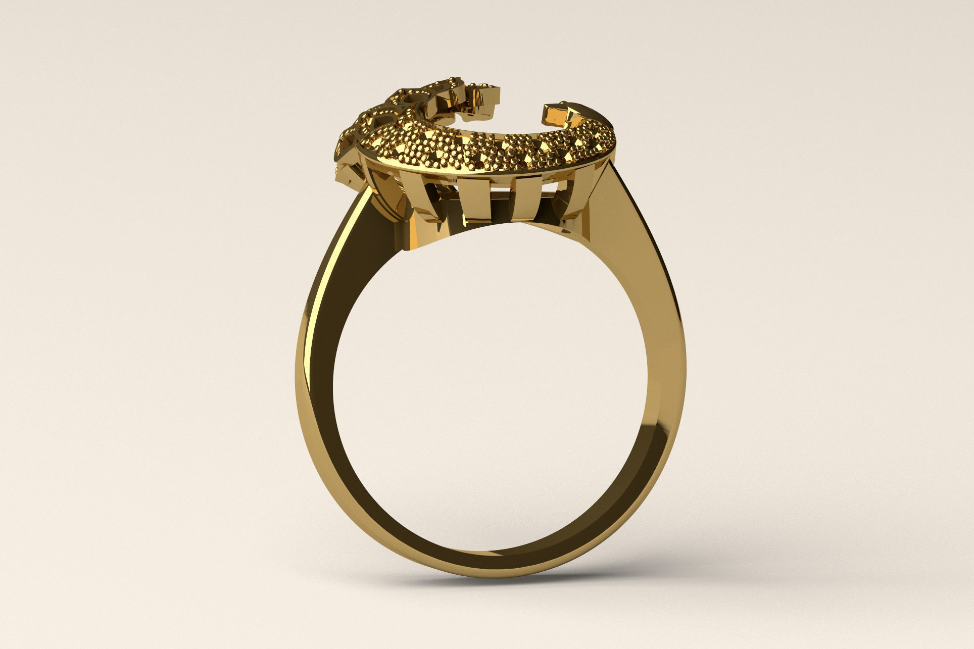 Peacock Ring R 58 3D print model_3