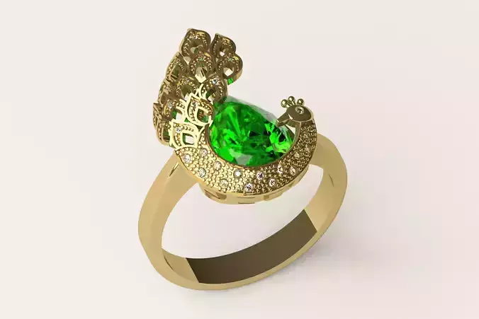 Peacock Ring R 58 3D print model