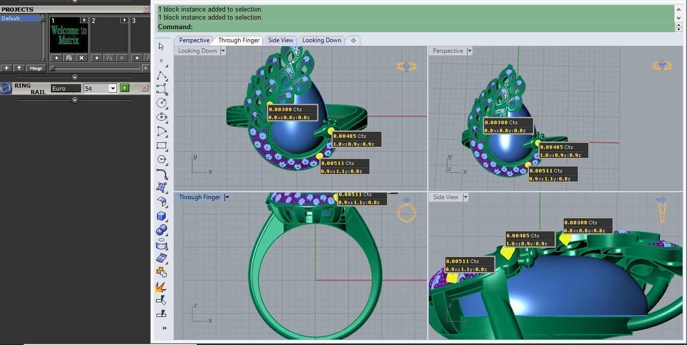 Peacock Ring R 58 3D print model_4