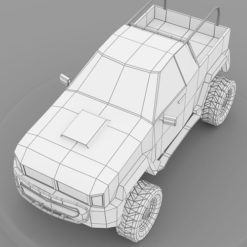 Truck Lowpoly offroad racing apk Low-poly 3D model 7