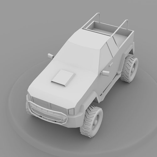 Truck Lowpoly offroad racing apk Low-poly 3D model 4