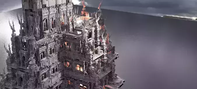 Cthulhu Mansion Towers 3D model