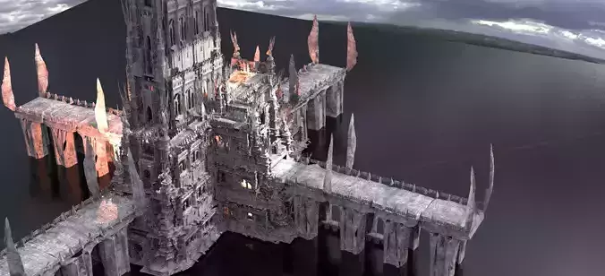 Medieval Fantasy Dark Ages Towers 3D model