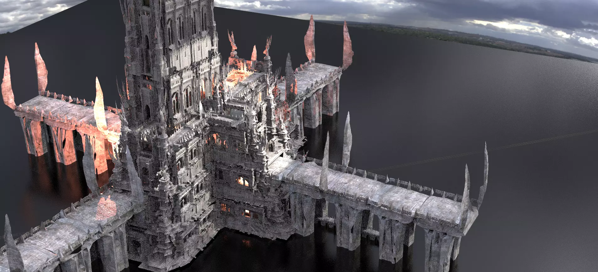 Medieval Fantasy Dark Ages Towers 3D model_0