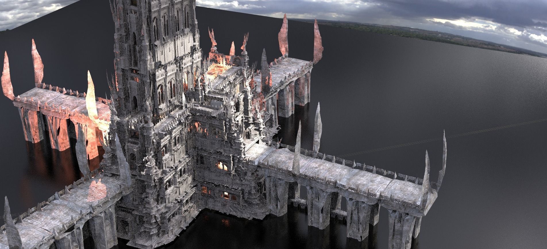 Medieval Fantasy Dark Ages Towers 3D model_1
