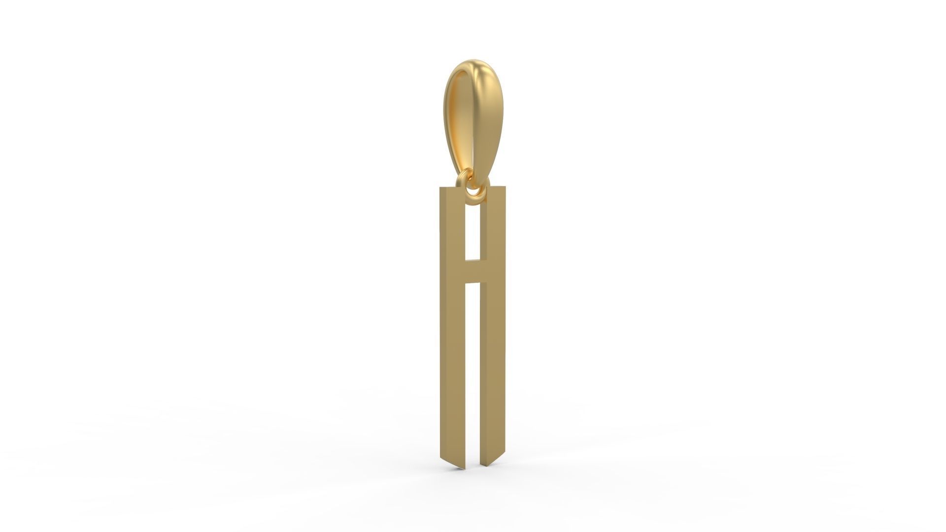 Initial Letters Pendant Crepitus H 3D print model_3