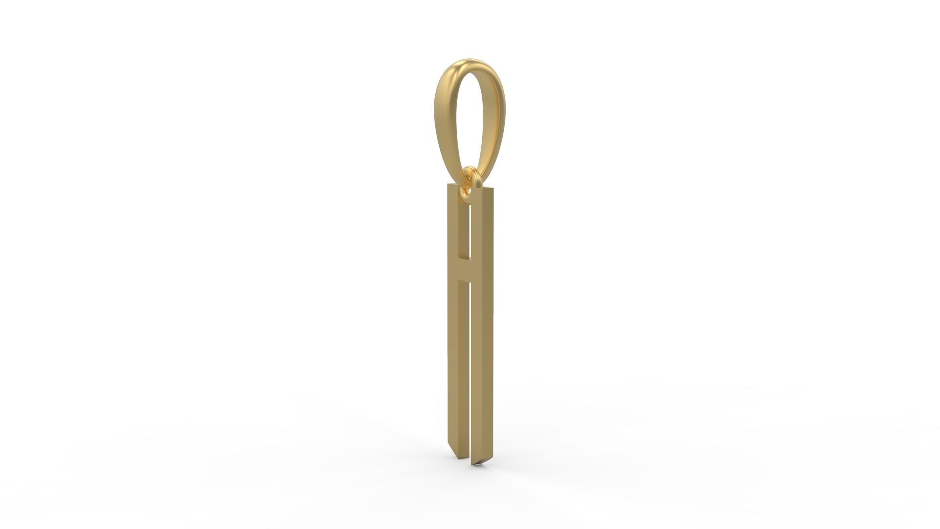 Initial Letters Pendant Crepitus H 3D print model_1