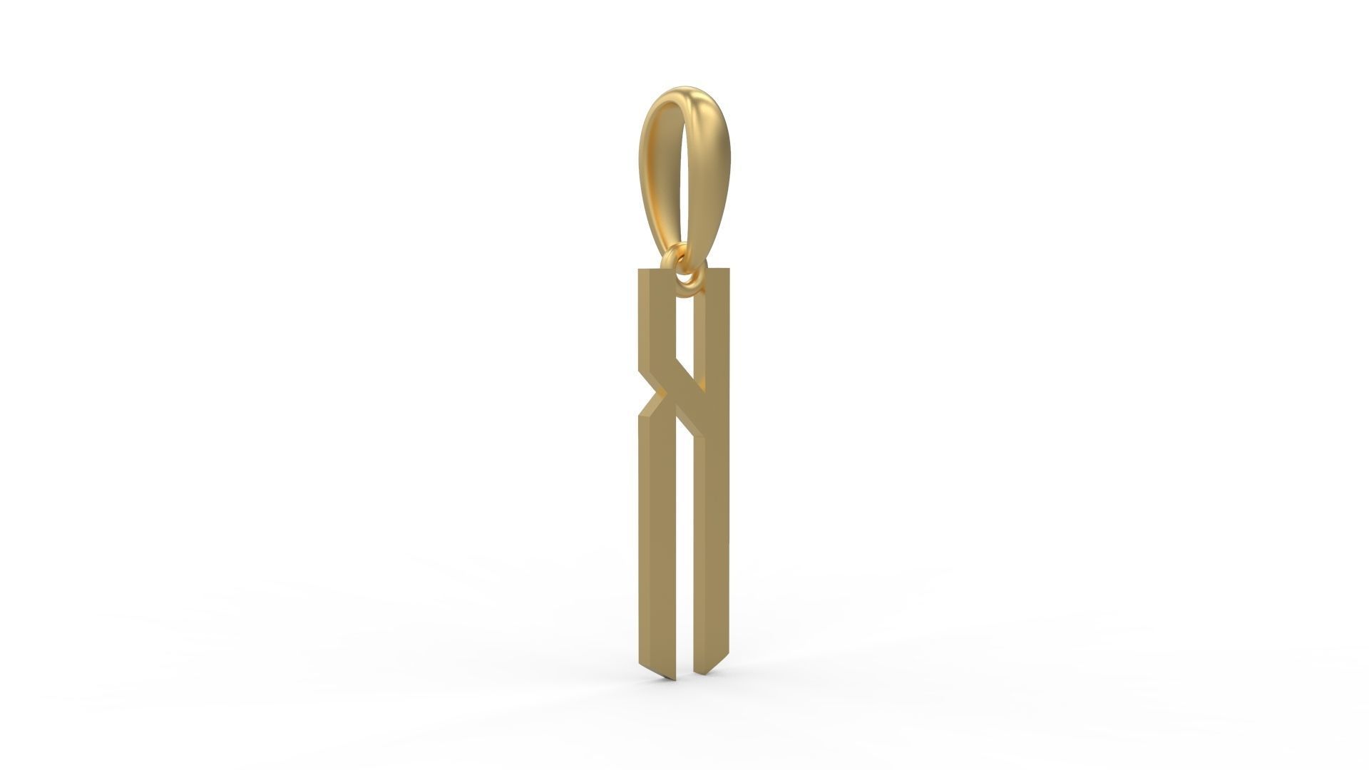 Initial Letters Pendant Crepitus K 3D print model_3