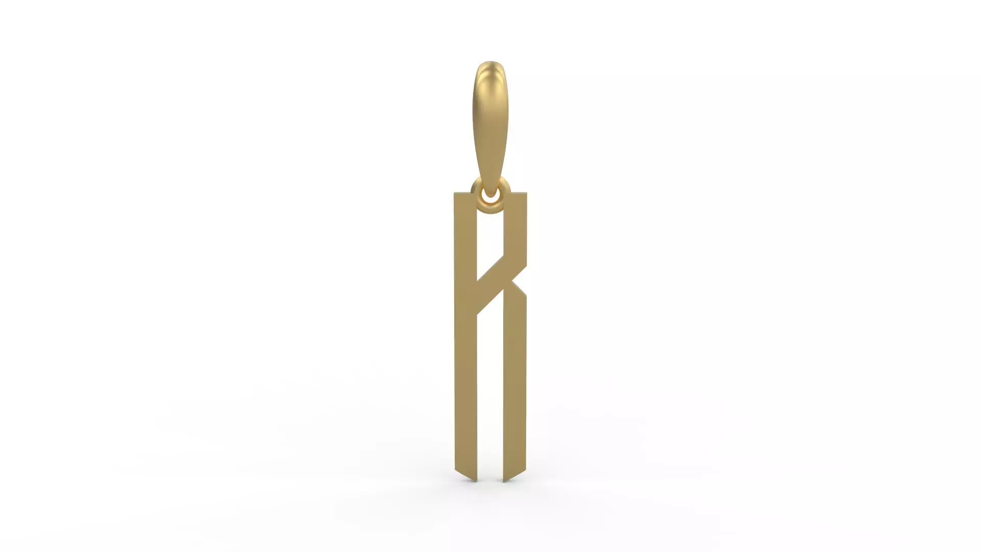 Initial Letters Pendant Crepitus K 3D print model_0
