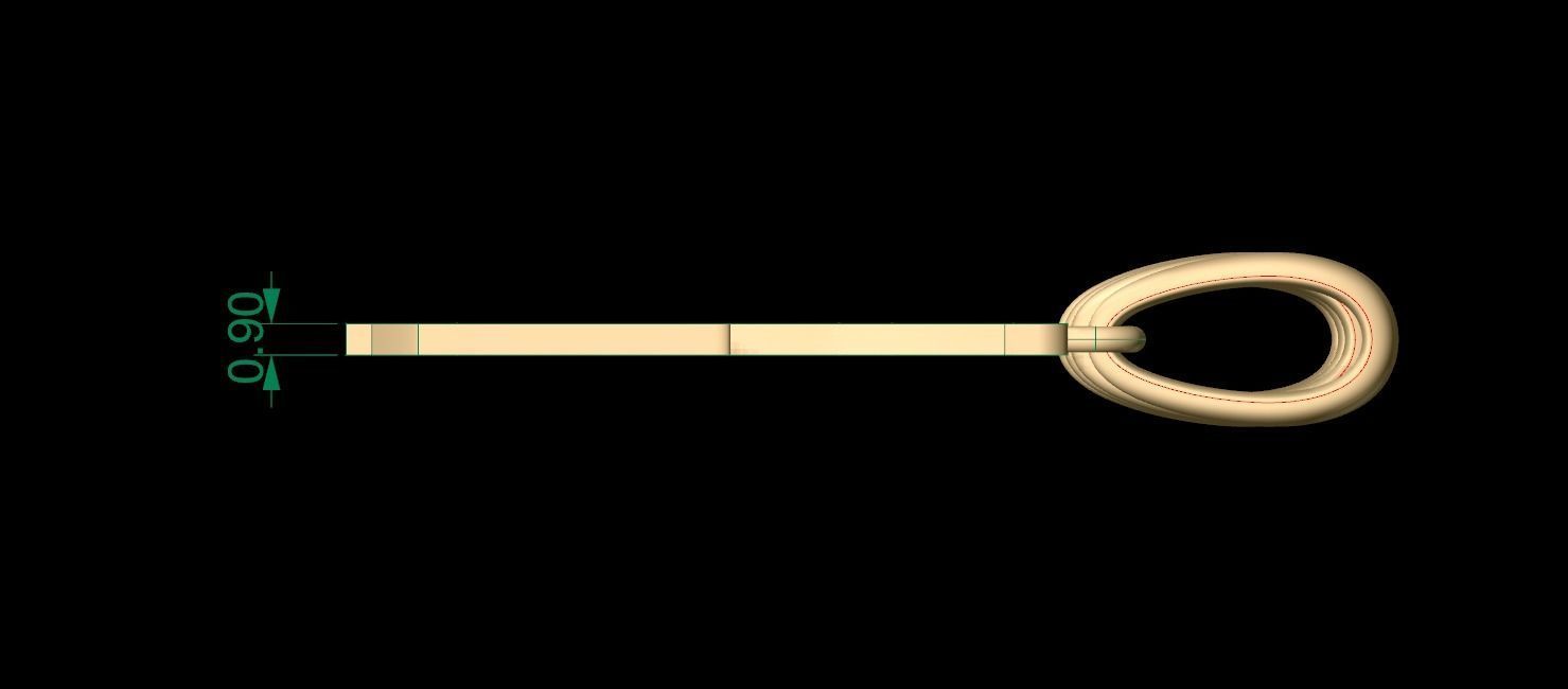 Initial Letters Pendant Crepitus K 3D print model_5