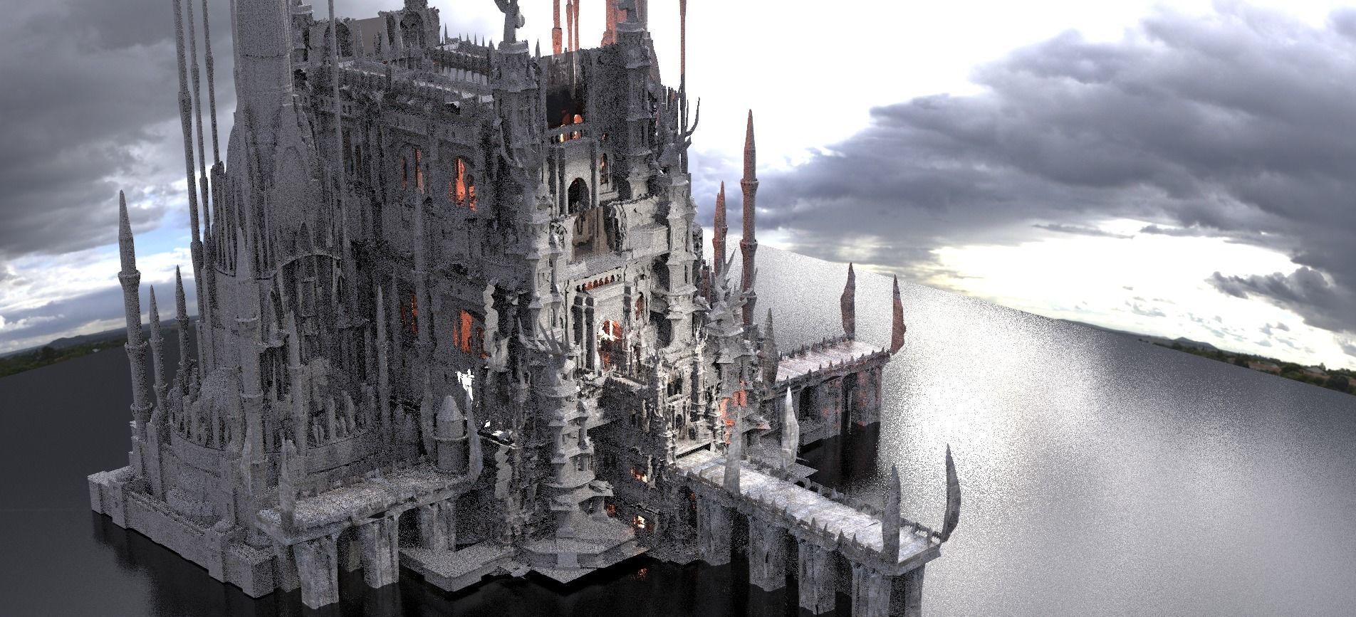 Occult Dark Lord Mansions Kit bash 3D model_1